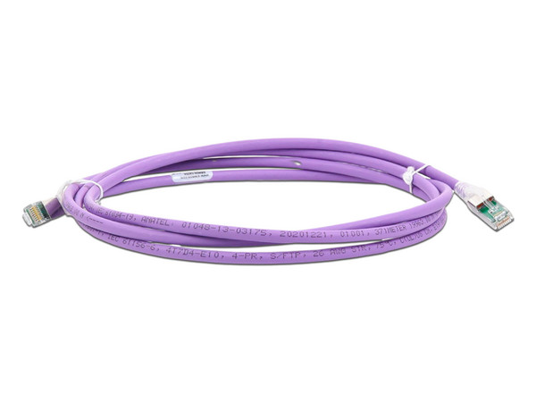 Cable de red SIEMON ZM6A-S07-08B, Patch Cord Z-MAX Cat6A S/FTP, CM/LS0H, 7ft, Color Violeta, Versión Bulk.