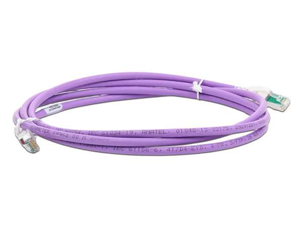 Cable de red SIEMON ZM6A-S07-08B, Patch Cord Z-MAX Cat6A S/FTP, CM/LS0H, 7ft, Color Violeta, Versión Bulk.