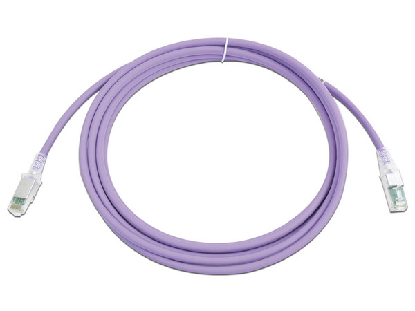 Cable de red SIEMON ZM6A-S10-08B, Patch Cord Z-MAX Cat6A S/FTP, CM/LS0H, 3m, Color Violeta, Versión Bulk.