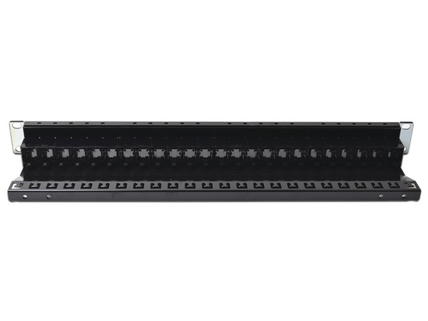 Panel de Parcheo UTP Z-MAX Simeon ZS-PNL-24E de 24 Puertos, Diseño Plano, 1UR. Color Negro