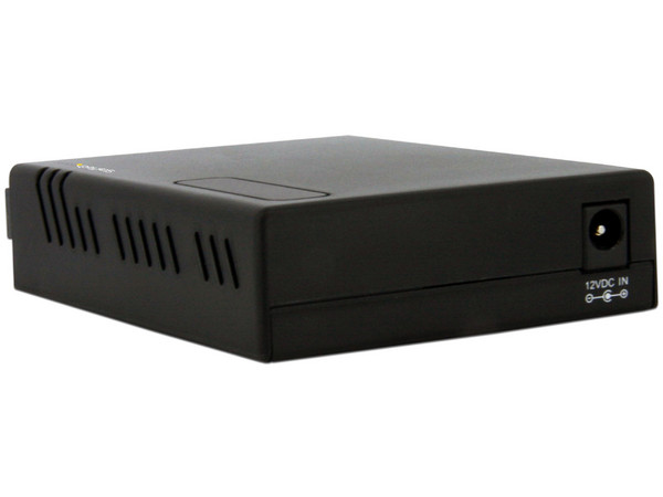 Convertidor de medios de fibra óptica SC a Ethernet 10/100 Mbps con PoE - 2km de rango.