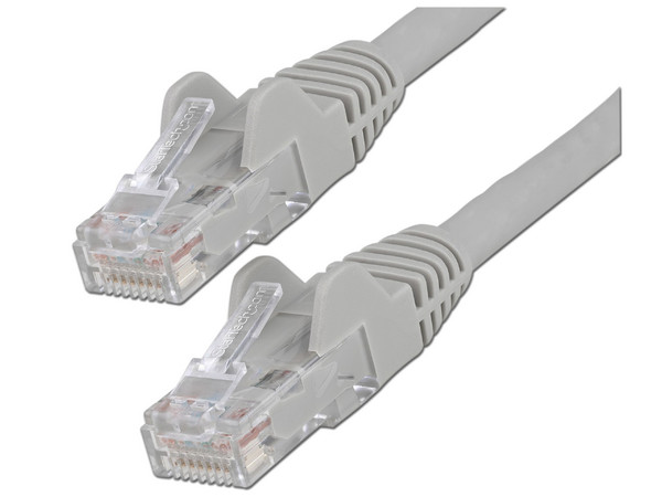 Cable de Red StarTech N6LPATCH3MGR, Longitud 3.0 m, Conector RJ45 (Macho) a RJ45 (Macho), Cat6, Color Gris.