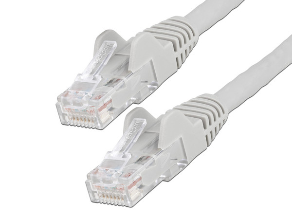 Cable de Red StarTech N6LPATCH5MGR, Longitud 5.0 m, Conector RJ45 (Macho) a RJ45 (Macho), Color Gris.