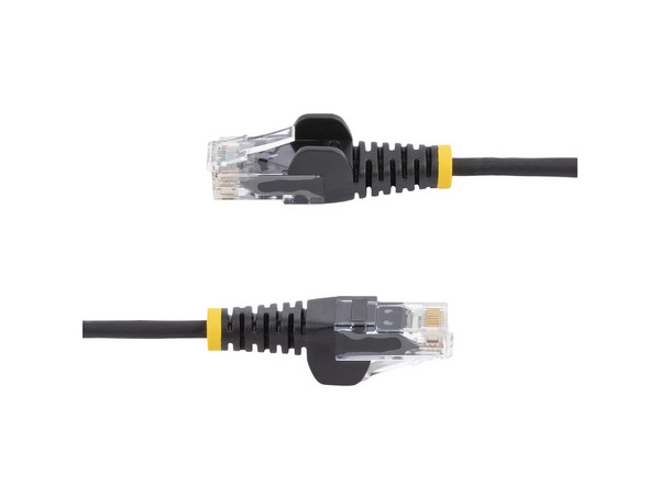 Cable de Red Ethernet CAT6 Delgado, 10 m, Negro, RJ45 Snagless Slim 28AWG, Cobre Puro, PoE 100W.