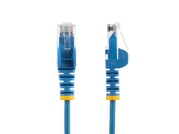 Cable de Red Ethernet CAT6 Delgado, 10 m, Azul, RJ45 Snagless Slim 28AWG, Cobre Puro, PoE 100W.