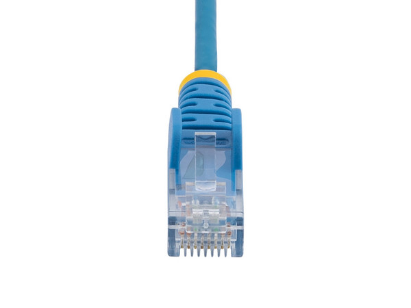 Cable de Red Ethernet CAT6 Delgado, 10 m, Azul, RJ45 Snagless Slim 28AWG, Cobre Puro, PoE 100W.