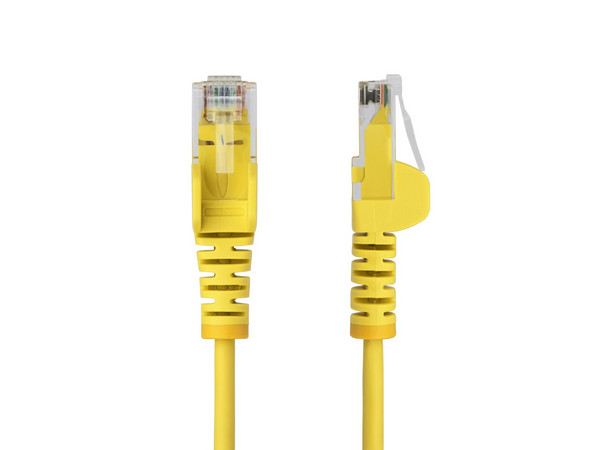 Cable Ethernet, CAT6, Delgado, Snagless LSZH, 10 Metros, Color Amarillo.