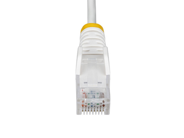 Cable de Red Ethernet CAT6 Delgado, 7 m, Blanco, RJ45 Snagless Slim 28AWG, Cobre Puro, PoE 100W.
