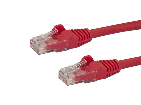 Cable de red UTP de parcheo, Cat6a, RJ-45 Macho / RJ-45 Macho, 2 m. Color Rojo.