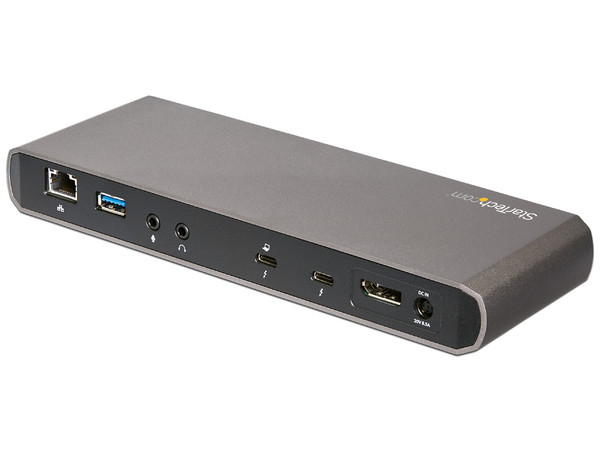 Docking Station StarTech Thunderbolt 3 con Salidas Dobles de Video 4K para Laptops Windows y Mac, con Soporte para 5K y Entrega de Potencia PD.