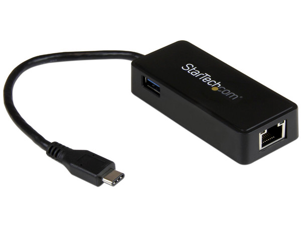 Adaptador de Red Gigabit StarTech USB-C con puerto USB Extra.