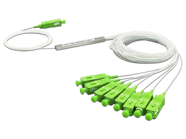 Splitter tipo PLC, 1 x 8, conectores SC/APC.