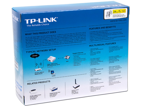 Servidor MFP y Almacenaje TP-LINK TL-PS310U, USB.