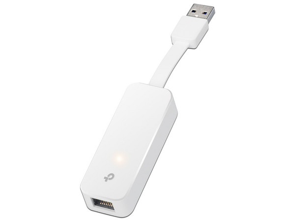 Adaptador de Red USB 3.0 TP-Link UE300, USB Tipo A a RJ-45 (M-H). Color Blanco.