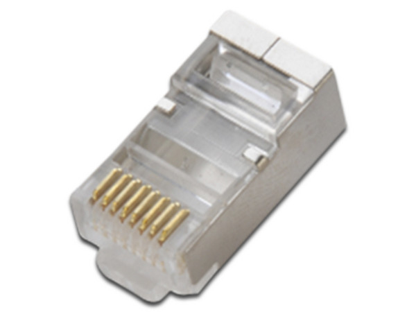 Paquete de conectores RJ45 blindados TVC, CAT6, 100 piezas.