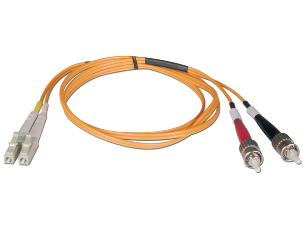 Cable de red Tripp Lite multimodo de fibra dúplex LC-ST 62.5/125 de 3m.