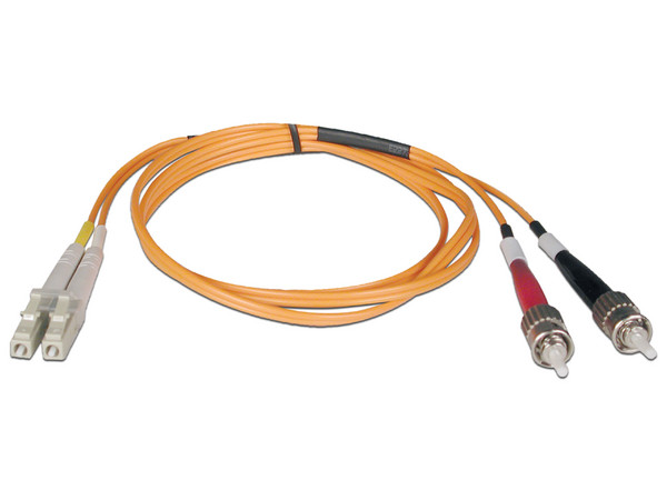 Cable de red Tripp Lite multimodo de fibra dúplex LC-ST 50/125 de 2m.