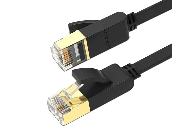 Cable de Red UGREEN 11262 Cat7 STP de 3 Metros, Conectores RJ-45 (M-M). Color Negro.