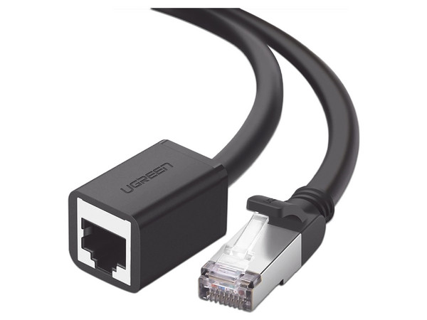 Cable de Extensión Ugreen, Cat6, RJ45, Macho a Hembra, 3m, Color negro.