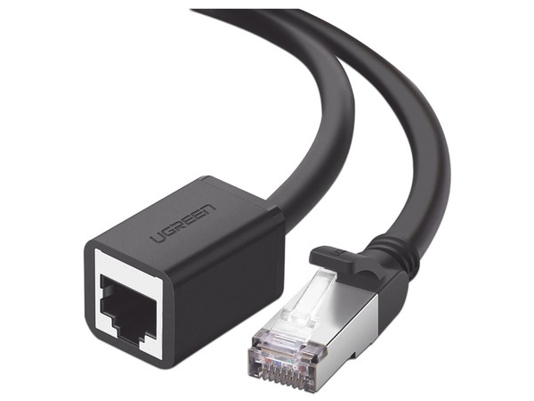 Cable de Extensión UTP Cat6 Ugreen de RJ-45 Macho a RJ-45 Hembra, 5m. Color Negro.