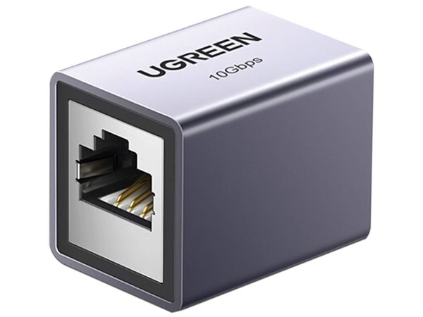 Adaptador de Red UGREEN 15117 RJ-45 (H-H), Cat8. Color Negro.

