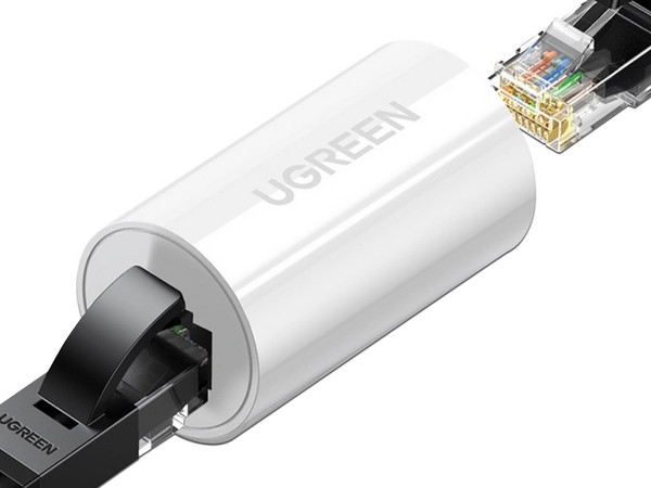 Extensor de Cable Ethernet UGREEN 20391, Soporta Cat7, Compatible con POE, Color Blanco.