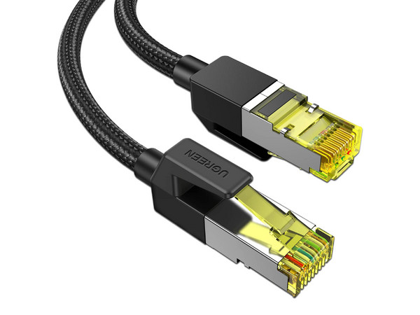 Cable de Red UGREEN 80421 Cat7 Class F/FTP de 1 Metro, Diseño Redondo, con Malla de Nylon.
