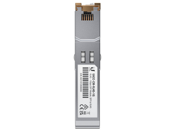 Modulo Transceptor de Fibra Ubiquiti Networks UACC-CM-RJ45-1G, 1000Mbps, hasta 100m, Color Gris.