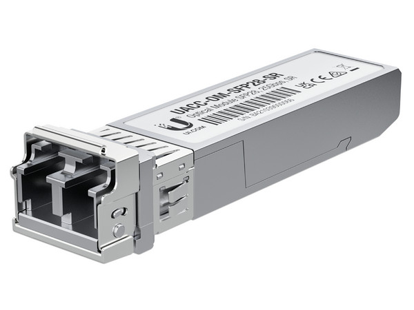 Transceptor de fibra óptica multimodo SFP28 hasta 25 Gbps, con 2 conectores LC, hasta 100m.