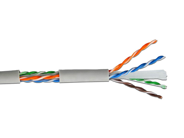 Bobina de cable WAM UTP Cat6 (M-M) de 305m, 23 AWG, Color Blanco.