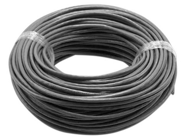 Cable de red UTP XCase XCA-C5016DOFO, Cat5e, 50m, color gris, 0.45 mm, doble forro.