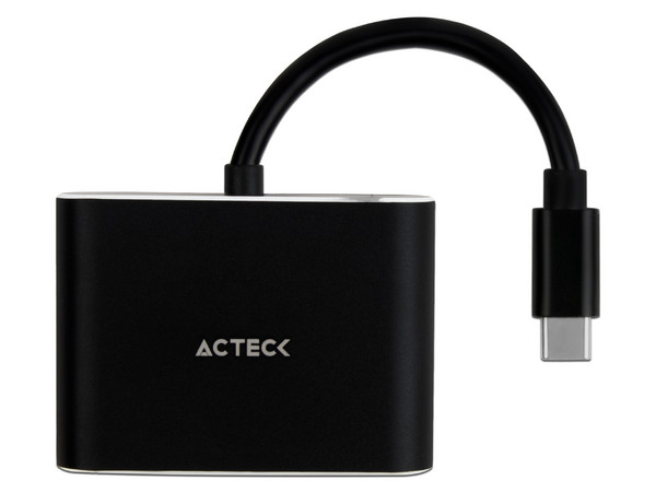 Adaptador Acteck USB-C a HDMI y VGA, 4K.