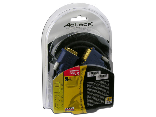 Cable de Video DVI-D Acteck (18+1)/M-DVI (18+1)/M, 1.8m