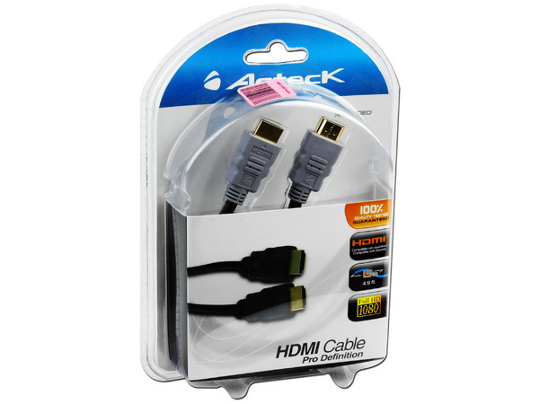 Cable de Video Acteck HDMI a HDMI 19 Pines, 1.5m