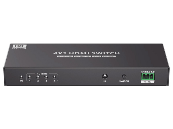 Divisor Splitter Aten TT401-8K, 1 Puertos HDMI de Salida, 4 Puertos HDMI 2.1 de Entrada, 4K, 48Gbps. Color Negro.