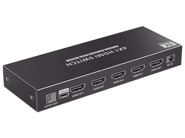 Divisor Splitter Aten TT401-8K, 1 Puertos HDMI de Salida, 4 Puertos HDMI 2.1 de Entrada, 4K, 48Gbps. Color Negro.