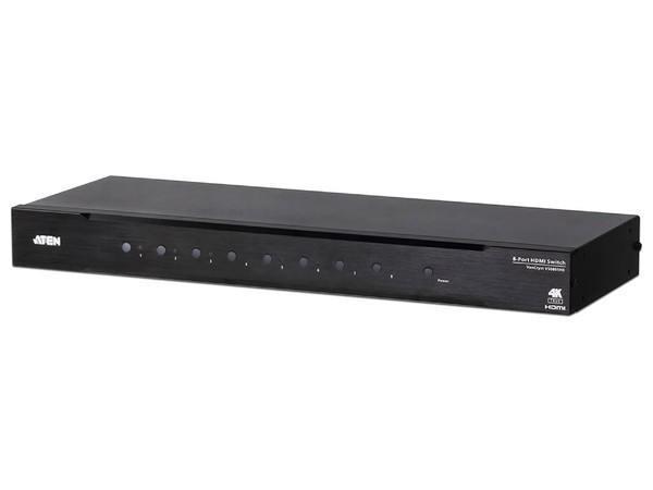 Divisor Splitter Aten VS0801HB, 1 Puertos HDMI de Salida, 8 Puertos HDMI de Entrada, 4K, 18Gbps. Color Negro.