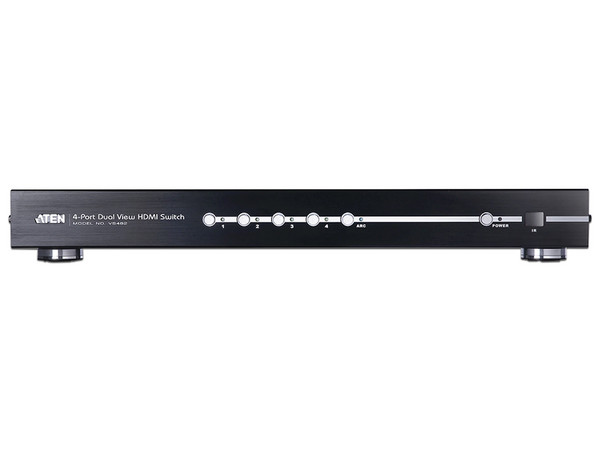 Divisor Splitter Aten VS482, 2 Puertos HDMI de Salida, 4 Puertos HDMI de Entrada, 1080p, 6.75Gbps. Color Negro.