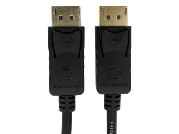 Cable de Video, Batauro, DisplayPort 1.2 Macho, 4K Ultra HD 120Hz, 3 Metros, Color Negro.