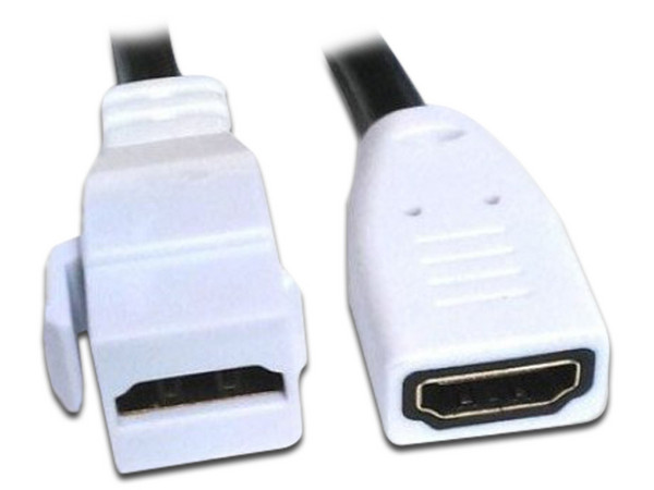 Cable Extensor HDMI Brobotix, Hembra a Hembra, Color Blanco.