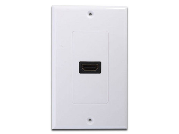 Placa de pared BRobotix 163225 con 1 puerto HDMI. Color Blanco.