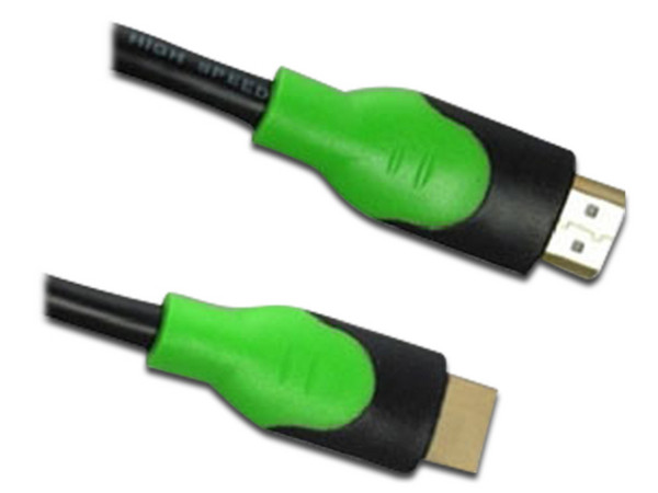 Cable HDMI Brobotix de 3 metros, (macho a macho), Color Negro/Verde.