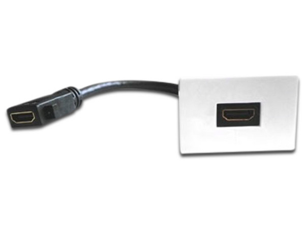 Inserto HDMI con cable para tapas de pared, Brobotix (hembra a hembra).