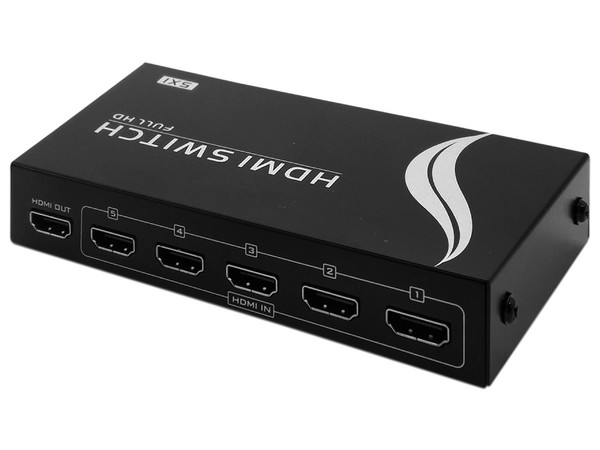 Multiplexor BRobotix HDMI de 6 puertos, incluye control remoto. Color Negro.