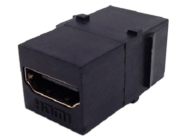 Acoplador HDMI 1.4 (hembra a hembra). Color Negro.