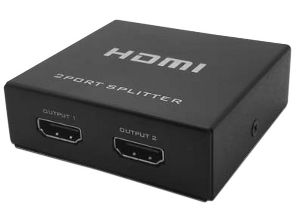 Video Splitter HDMI BRobotix 2 puertos a 1 PC, 4K. Color Negro.