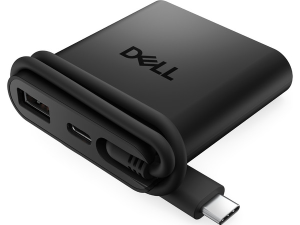 HUB USB DELL DA225-BK-DAO 4 en 1, USB Tipo C a 1 Puerto USB Tipo A 3.2 Gen 2, 2 Puertos USB Tipo C, 1 Puerto HDMI. Color Negro.
