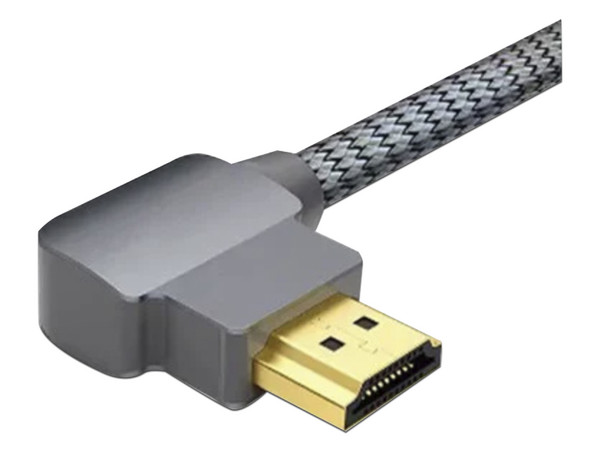 Cable de Video Epcom HDMI 2.0 (Conector a 90 grados) de 3m. Color Negro.