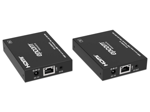 Extensor HDMI EPCOM EPC-E5200K,Transmisión hasta 150m, Cat5e, Control IR hasta 150m. Color Negro.