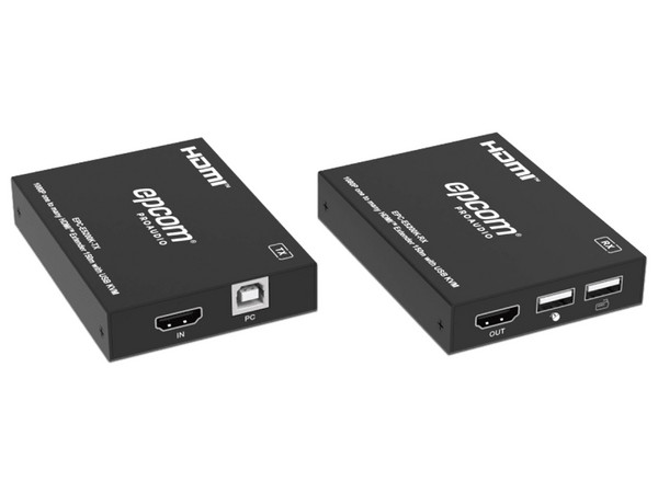 Extensor HDMI EPCOM EPC-E5200K,Transmisión hasta 150m, Cat5e, Control IR hasta 150m. Color Negro.